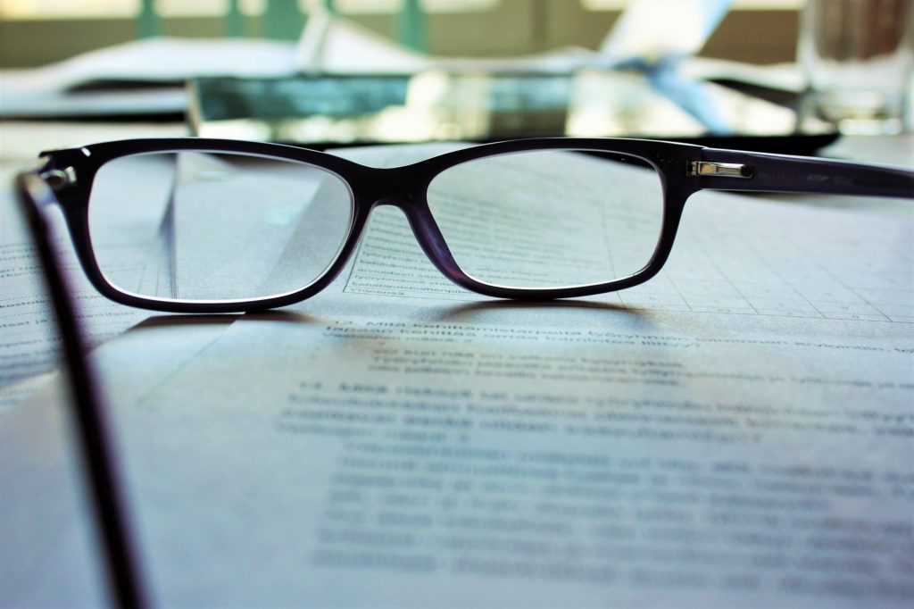 Glasses on a table